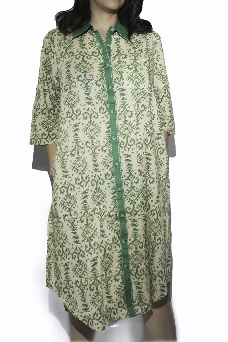 [CT9D-1] Vestido Largo de Algodón
