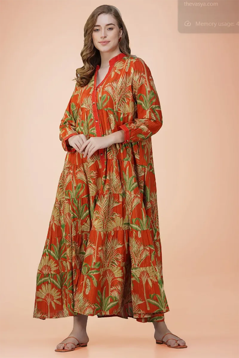 [CT778-4] Vestido Largo de Algodón