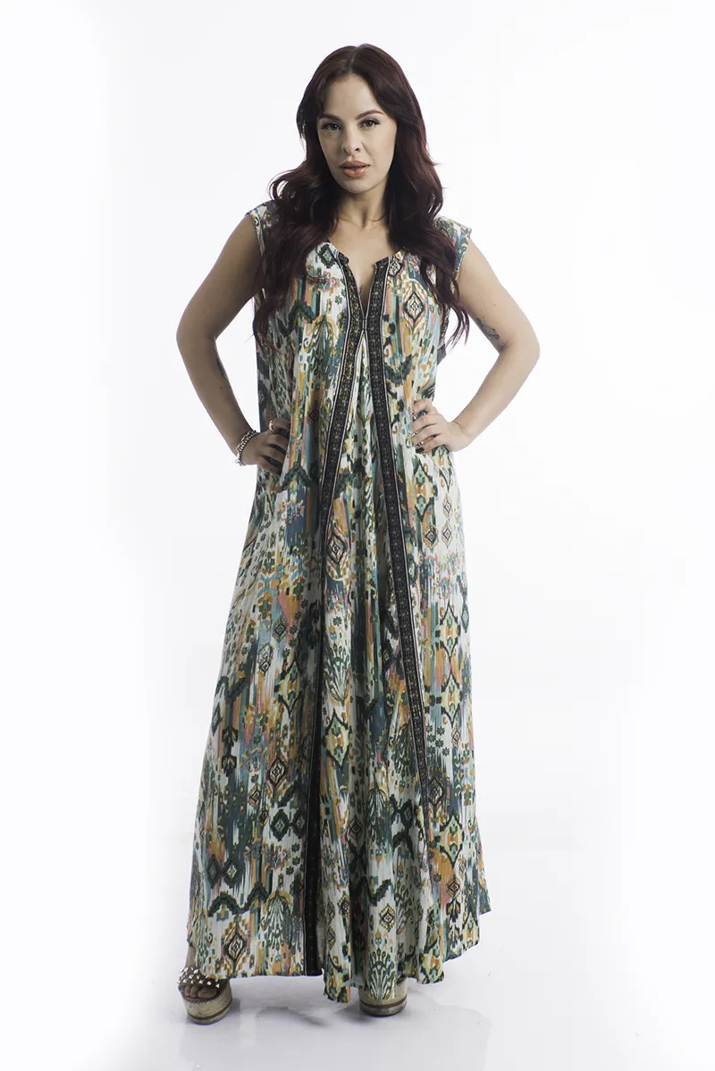 [CT19-1] Vestido Largo de Algodón