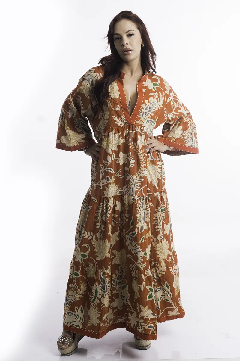 [CT500-4] Vestido Largo de Algodón