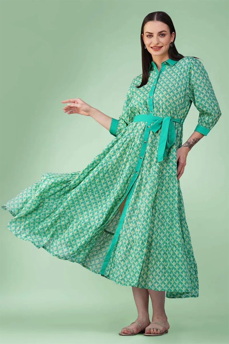 [CT447-1] Vestido Largo de Algodón