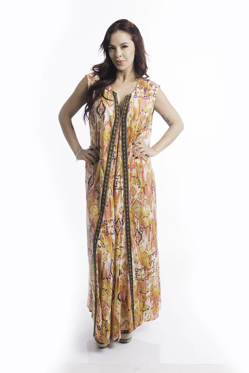 [CT19-3] Vestido Largo de Algodón