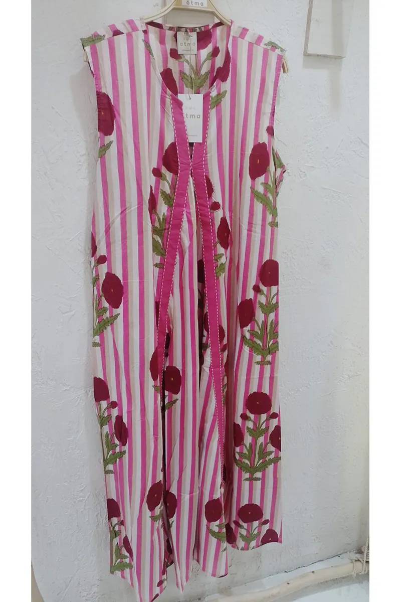 [CT19-5] Vestido Largo de Algodón