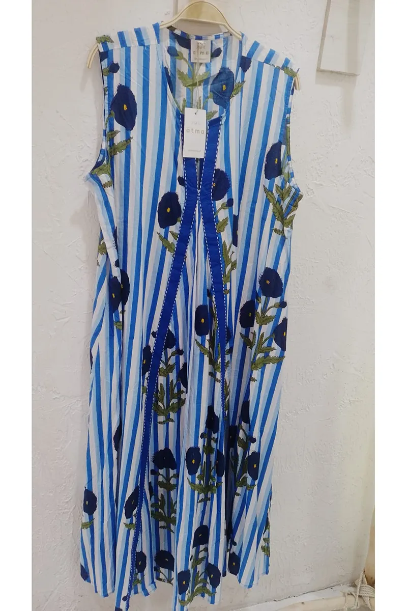 [CT19-8] Vestido Largo de Algodón