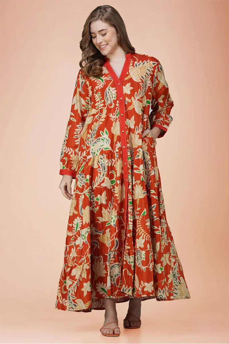 [CT778-3] Vestido Largo de Algodón