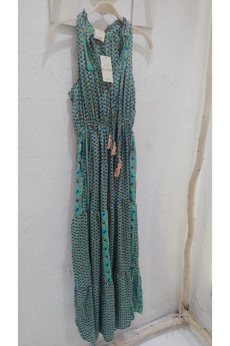 [LD116-7] Vestido Largo de Seda