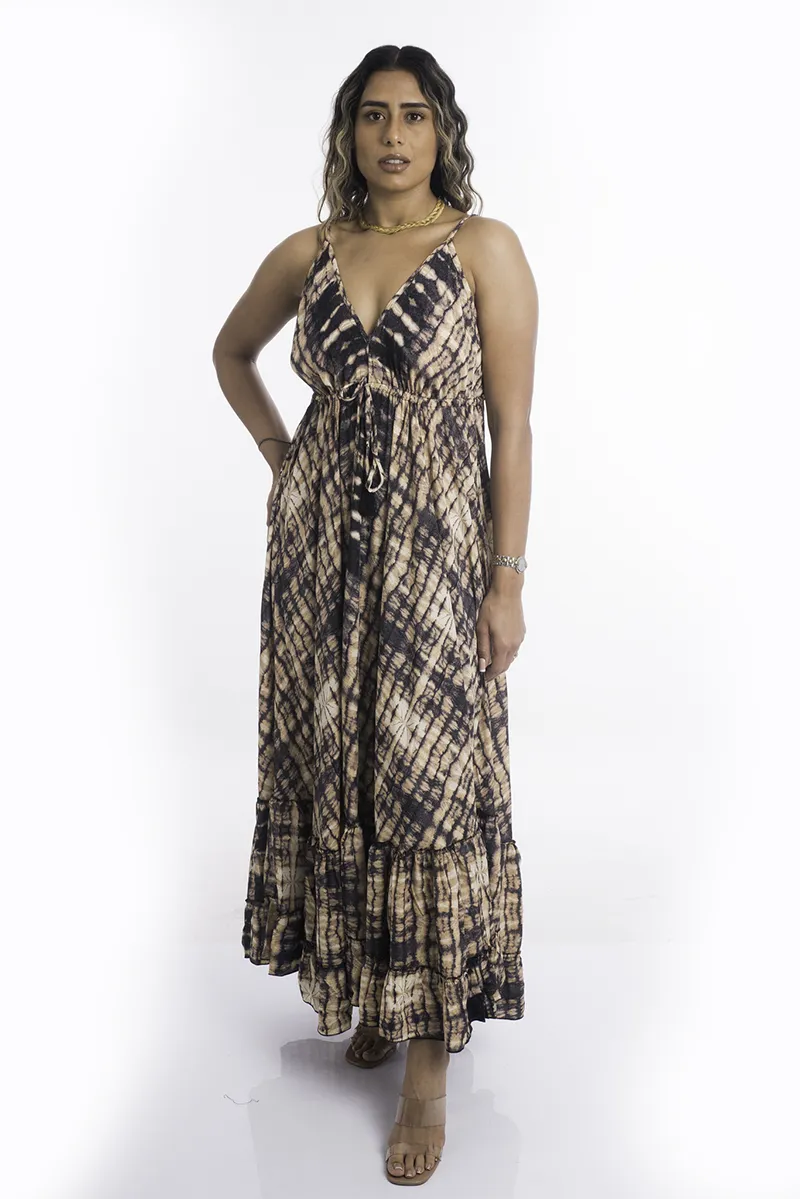 [LD1443-1] Vestido Largo de Seda