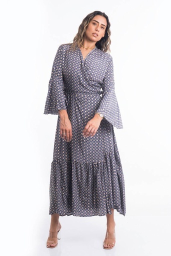 [LD2606-5] Vestido Largo de Seda