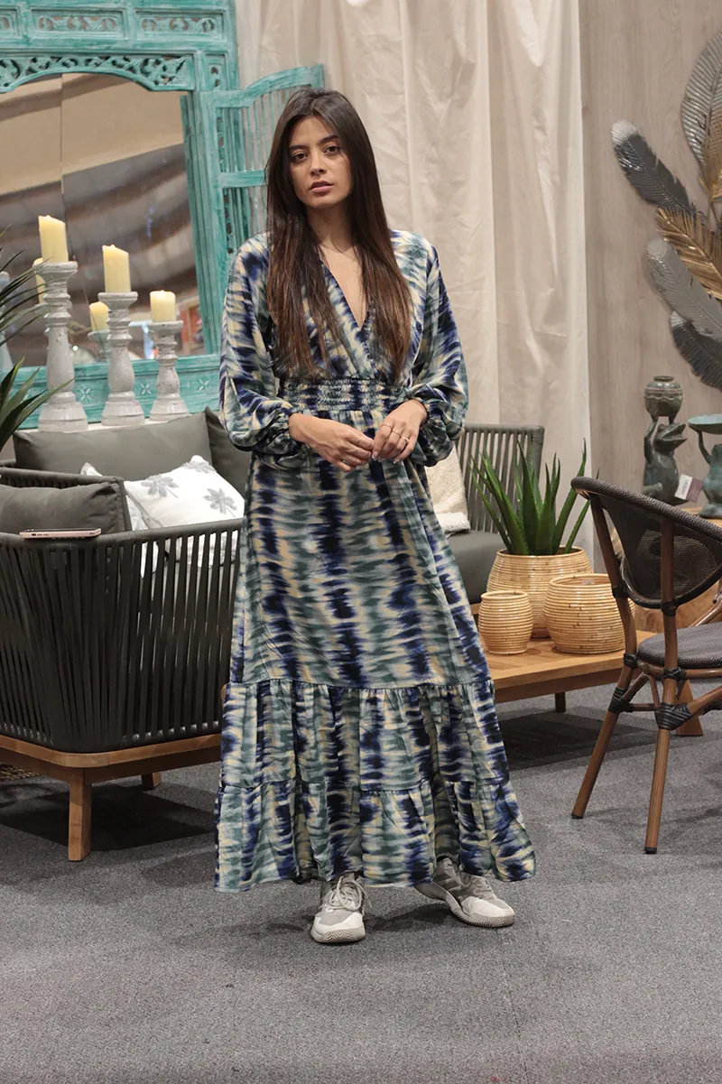[LD2881-5] Vestido Largo de Seda