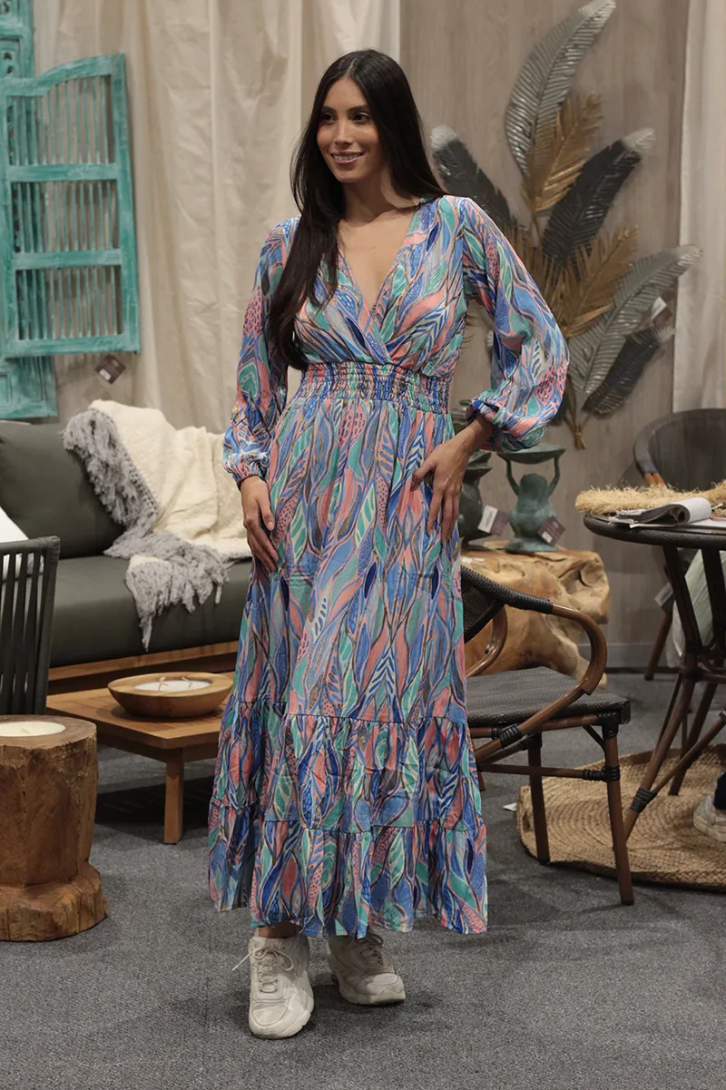 [LD2881-4] Vestido Largo de Seda