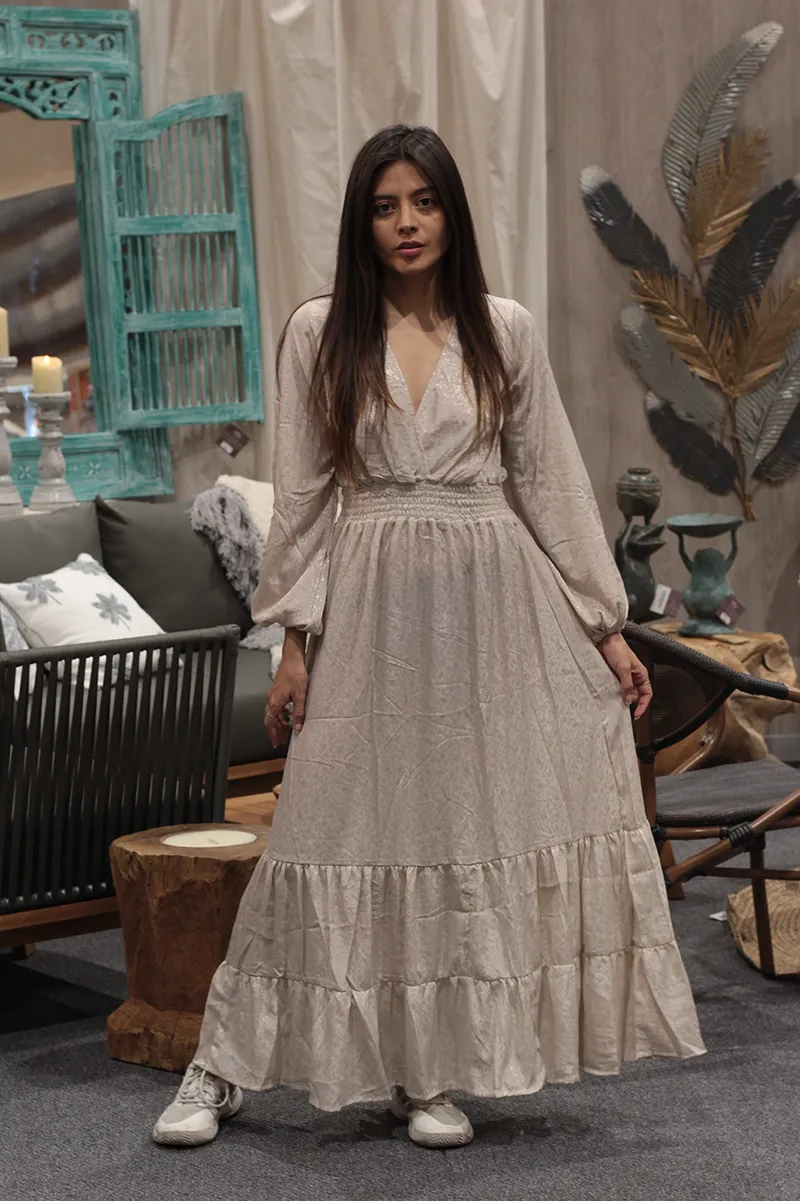 [LD2881-6] Vestido Largo de Seda