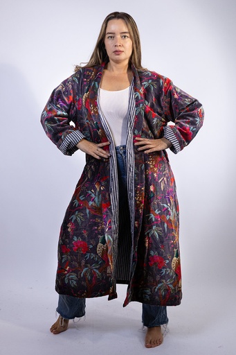 [JK23-4] Chaqueta Larga de Gamuza