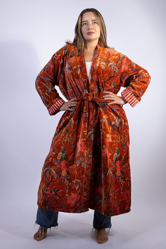 [JK23-6] Chaqueta Larga de Gamuza