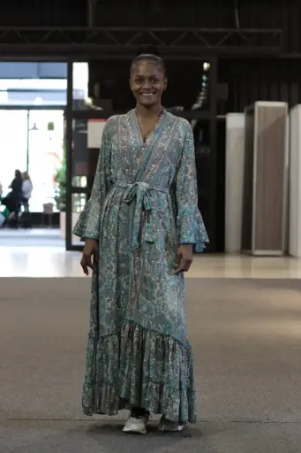 [KF325-9] Kimono Largo de Seda