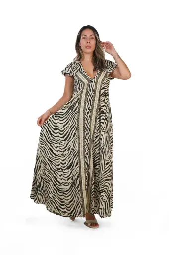 [LD956-2] Vestido Largo de Seda