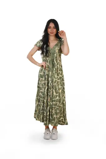 [LD956-3] Vestido Largo de Seda