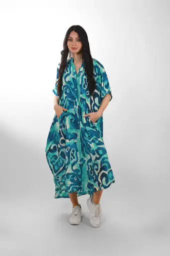 [CHACHI23-11] Vestido Largo de Seda