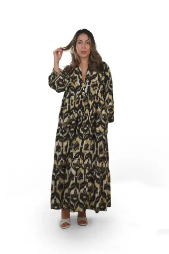 [OMLD3719-2] Vestido Largo de Seda