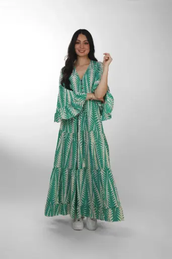 [LD0528-5] Vestido Largo de Seda