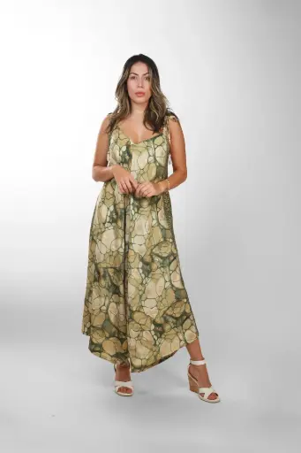 [LJ0236-1] Enterizo Verde Seda
