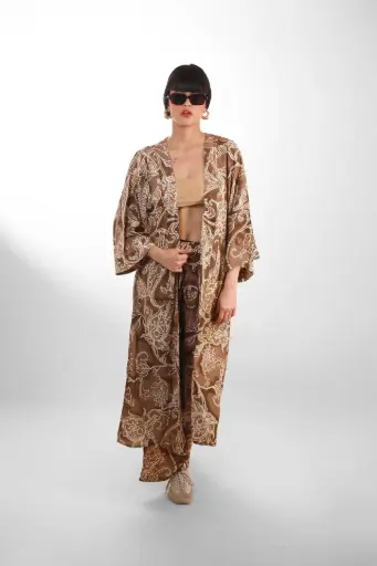 [KF51-1] Kimono Largo de Seda