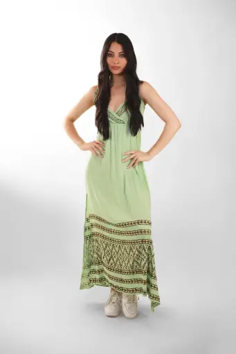 [LD2909] Vestido Largo de Rayon