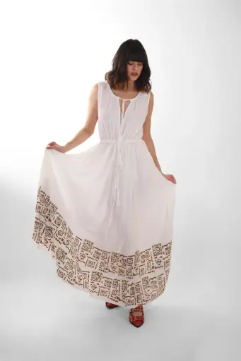 [LD3771] Vestido Largo de Rayon