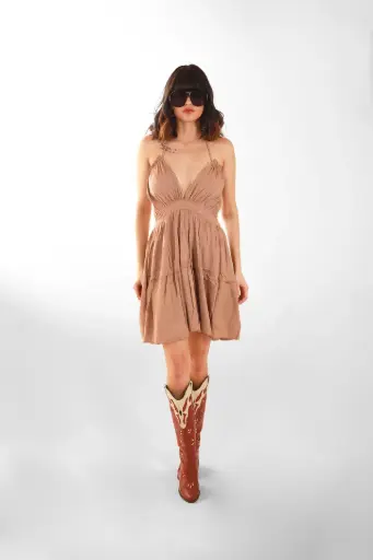 [LD3154] Vestido Corto de Rayon