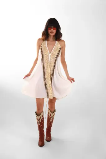 [MD1200] Vestido Corto de Rayon