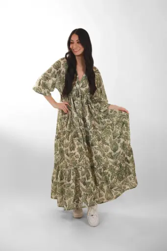 [GT6769D] Vestido Largo de Algodón